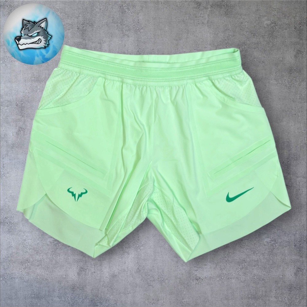 Nike Rafa Nadal Dri-FIT ADV Custom PE Tennis 7" Shorts Green Mens 30 DV2880-376